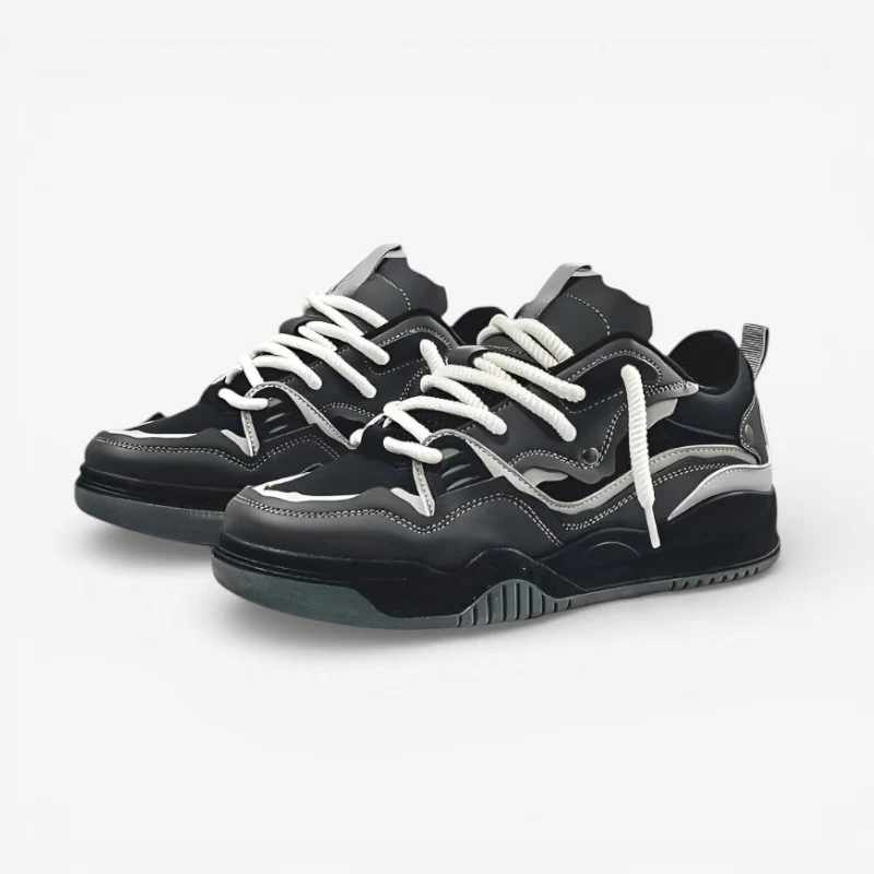 Aaron – Men's Round Toe Sneaker with Adjustable Laces