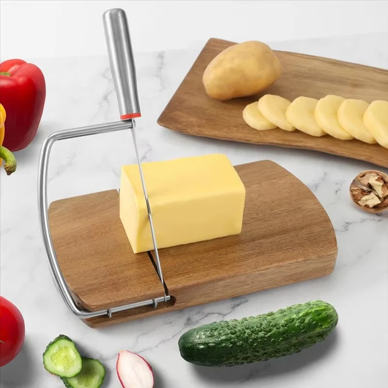 AcaCut – Cheese slicer with acacia wood handle - Image 3
