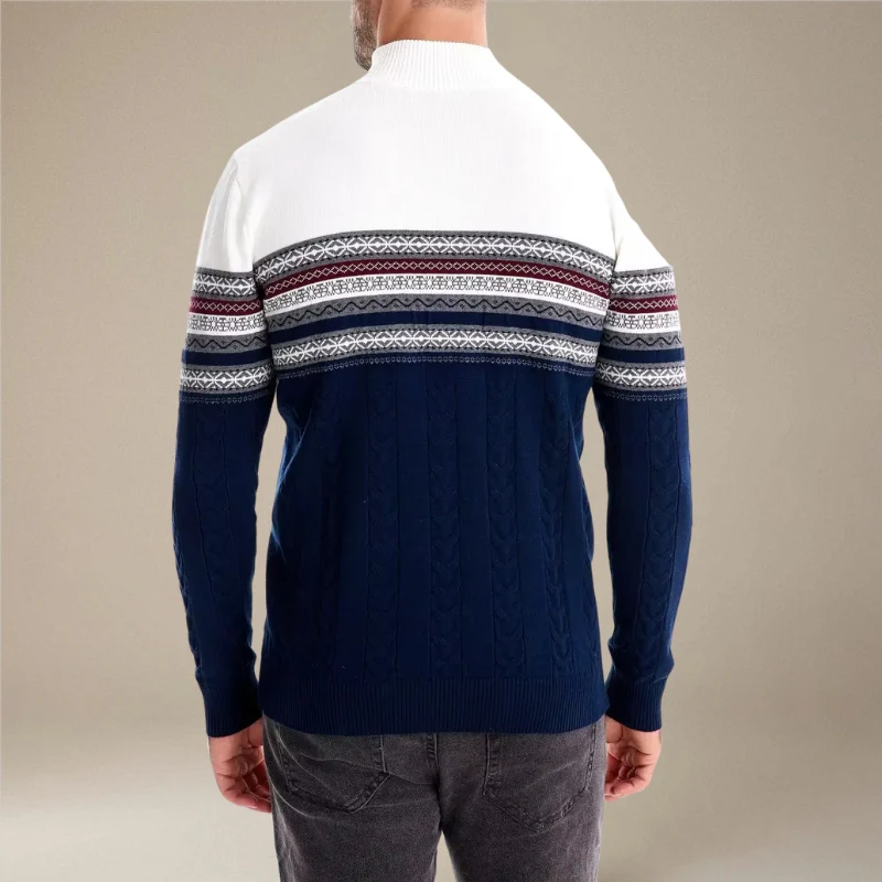 Adam – Long-Sleeved Printed Sweater with Stand-Up Collar - Image 10