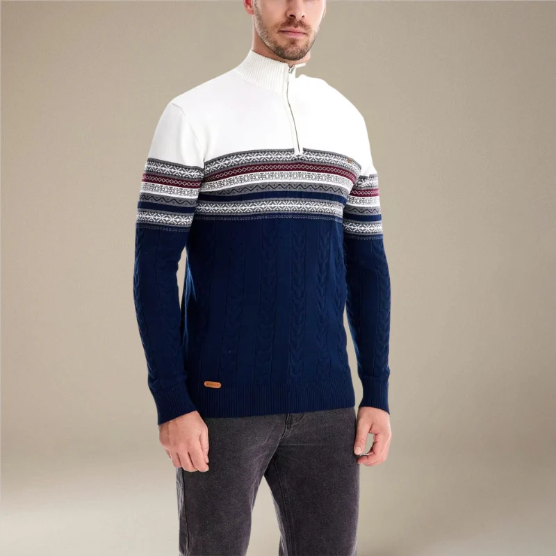 Adam – Long-Sleeved Printed Sweater with Stand-Up Collar - Image 8