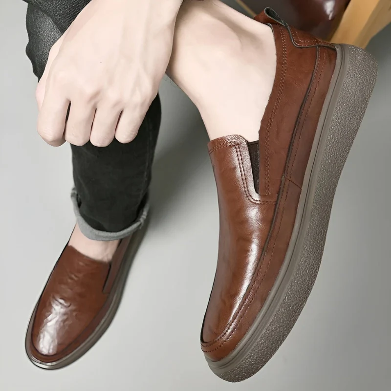 Alex – Men's Slip-On Shoes with Round Toe - Image 3