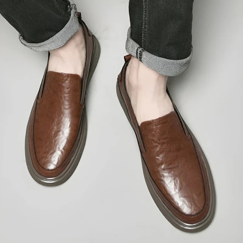 Alex – Men's Slip-On Shoes with Round Toe - Image 4