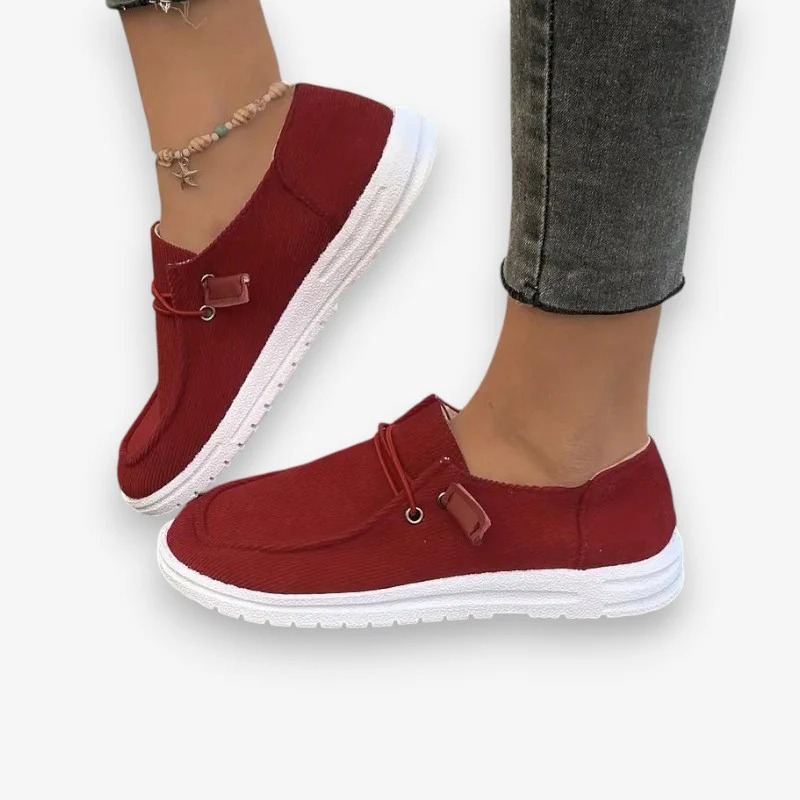 Alina – Round Toe Shoes with Ribbed Detail - Image 3