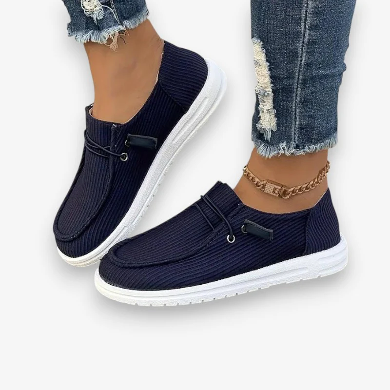 Alina – Round Toe Shoes with Ribbed Detail - Image 5