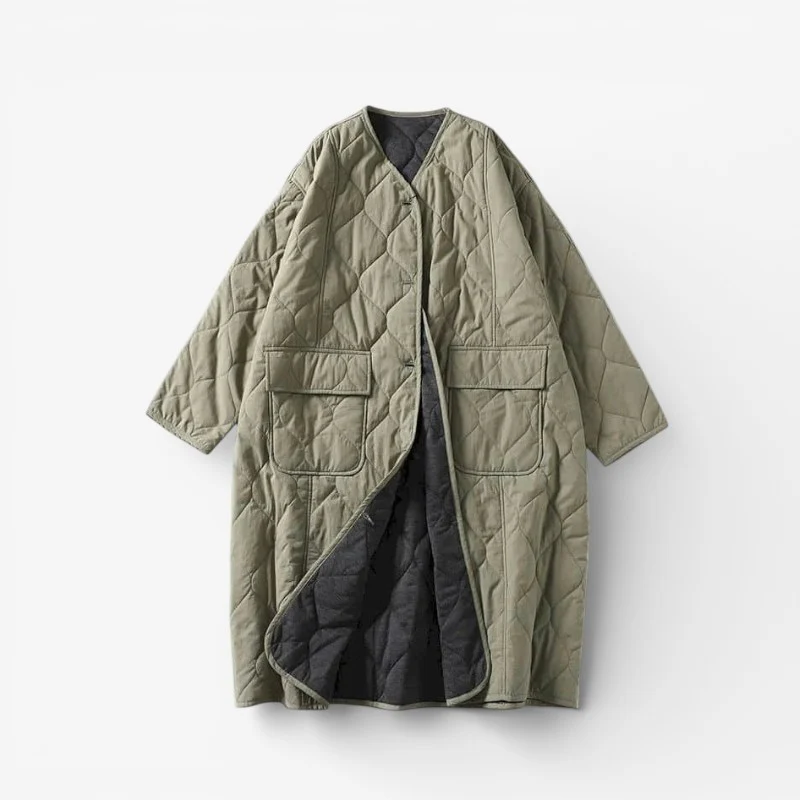 Amber – Women's Oversized Jacket with Button Closure & Front Pocket - Image 3