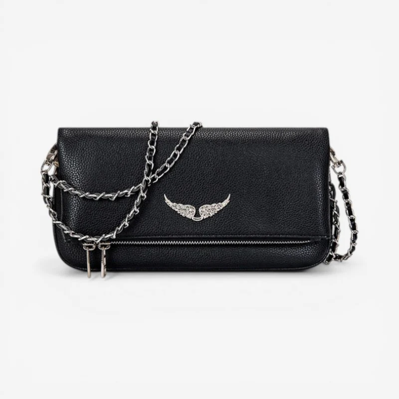 Amelia - Adjustable Chain Strap Handbag With Zipper