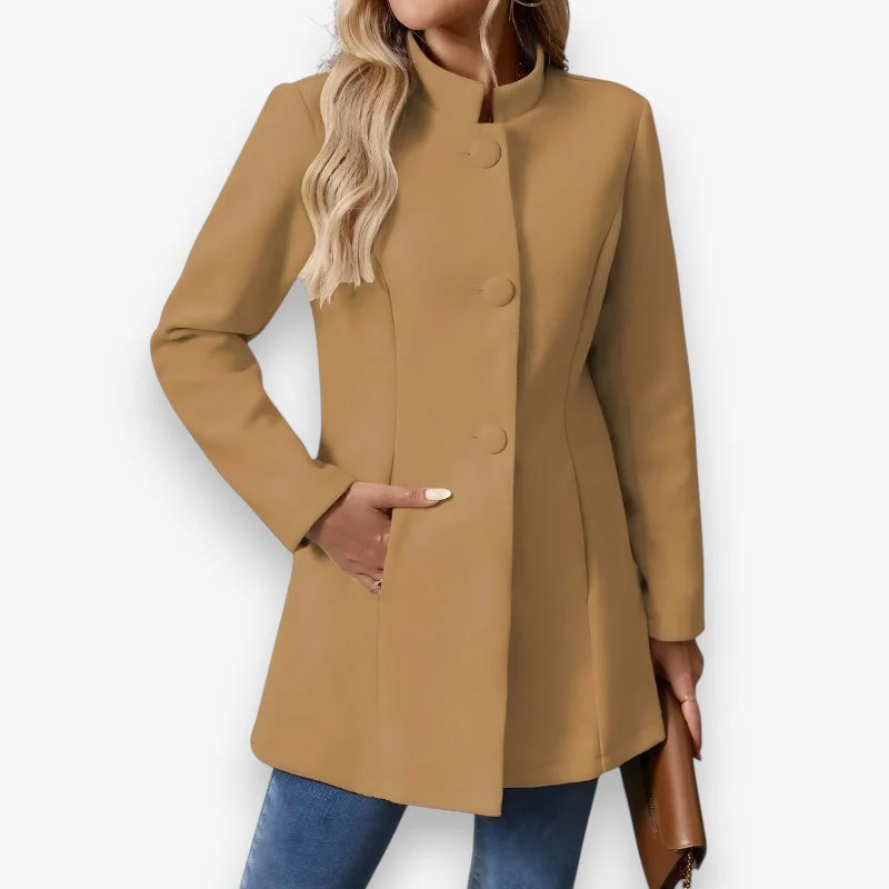 Amelia – Women's Long Sleeve Jacket with Button Closure