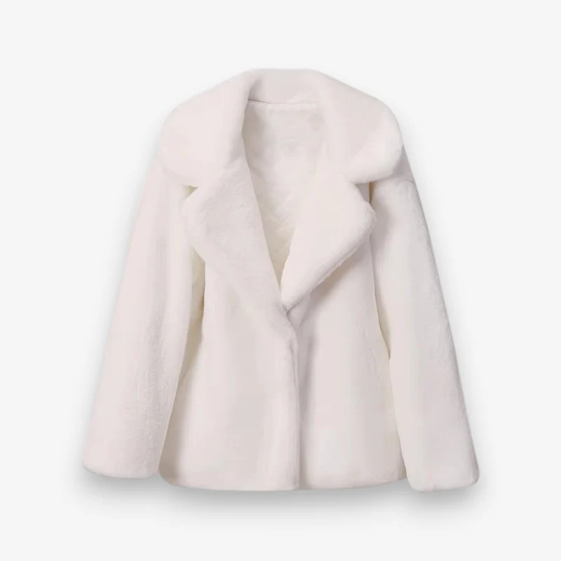 Amelie – Fleece-Lined Jacket with Lapel Collar and Pockets - Image 3