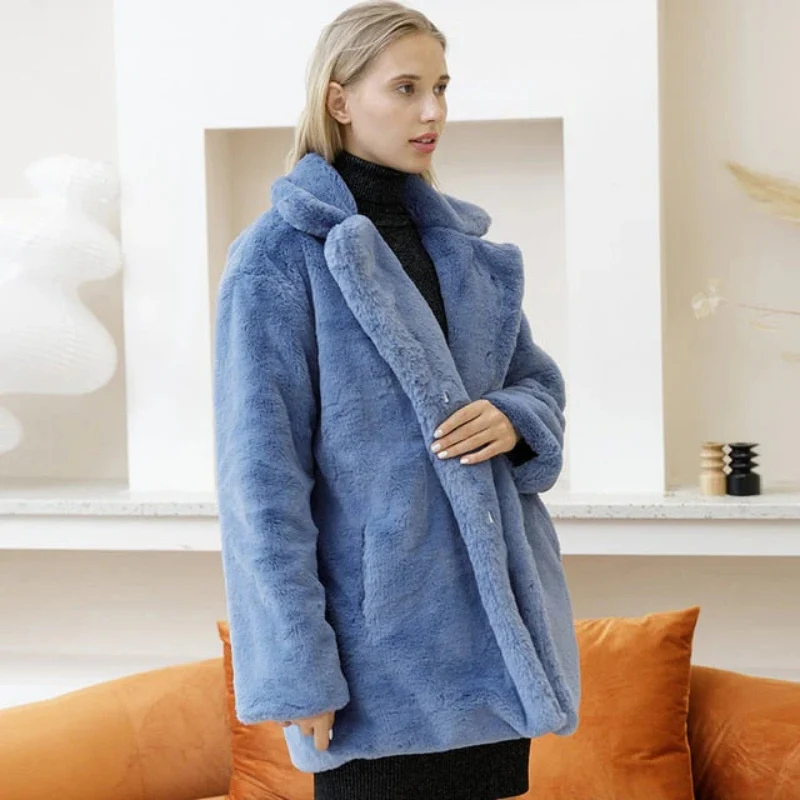 Amelie – Fleece-Lined Jacket with Lapel Collar and Pockets - Image 6