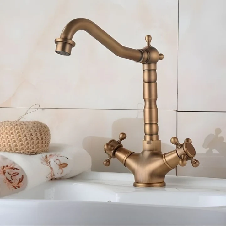 AquaFlow – Surface-mounted bathroom faucet with double handles - Image 2
