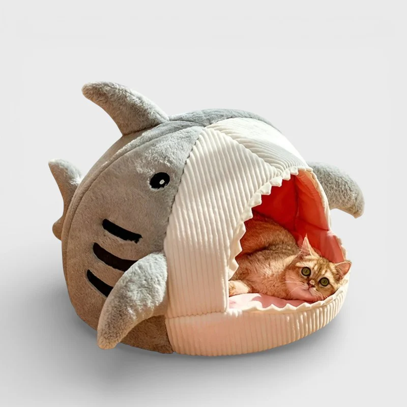 AquaPaw – Decorative Pet Bed with Shark Design - Image 2
