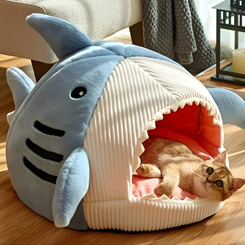 AquaPaw – Decorative Pet Bed with Shark Design - Image 4