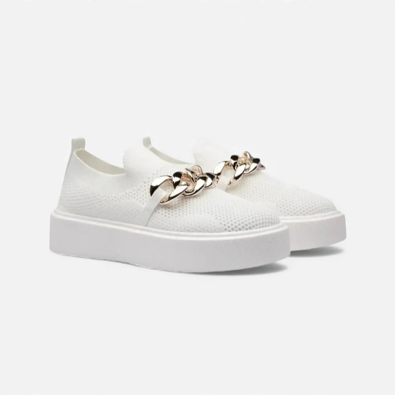 Aria – Round Toe Shoes with Zigzag Decorative Design - Image 2