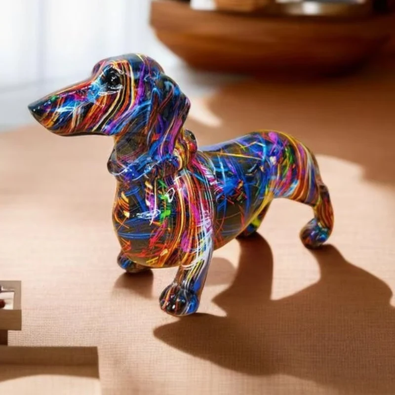 ArtPup – Colorful Graffiti Dachshund Figurine - Image 3