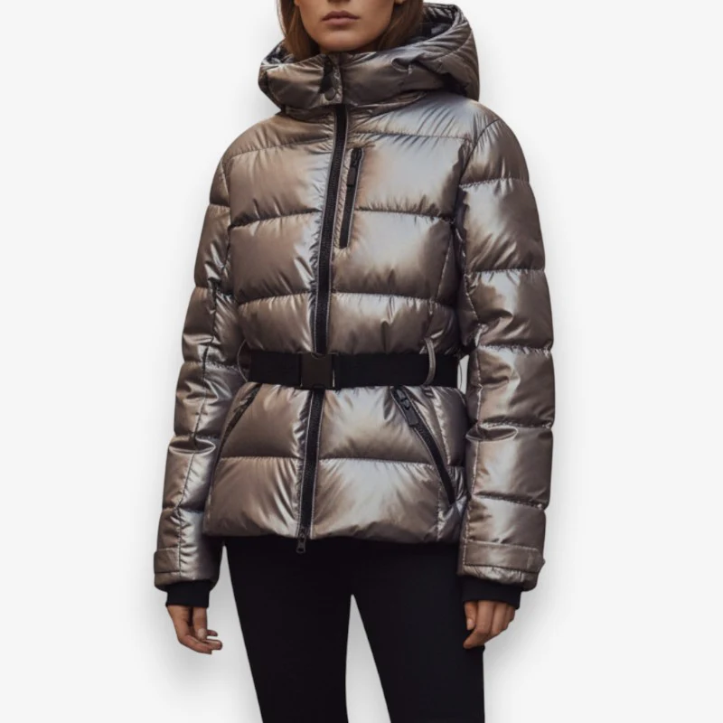 Ava – Women's Long Sleeve Jacket with Hoodie and Zippered Pockets - Image 3