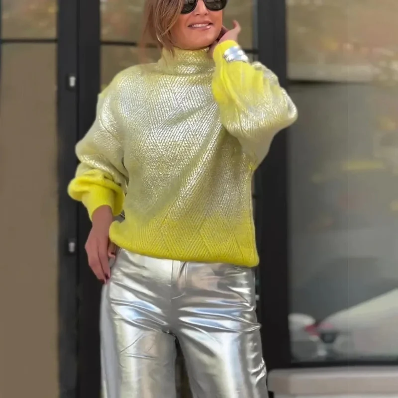 Ava – Long Sleeve Sweater with Pullover Collar - Image 5
