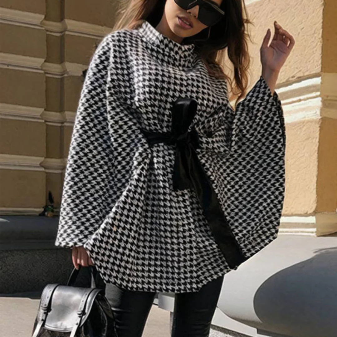 Ava – Round Neck Jacket with Adjustable Belt - Image 2