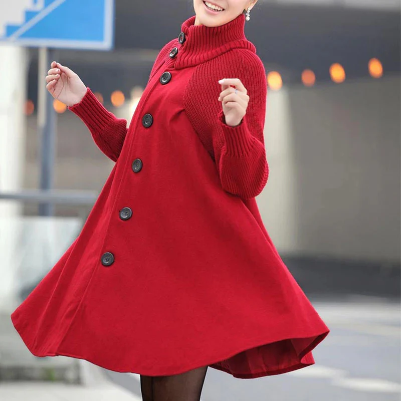 Avero – Mid-Length Coat with Buttons and Side Pockets - Image 6