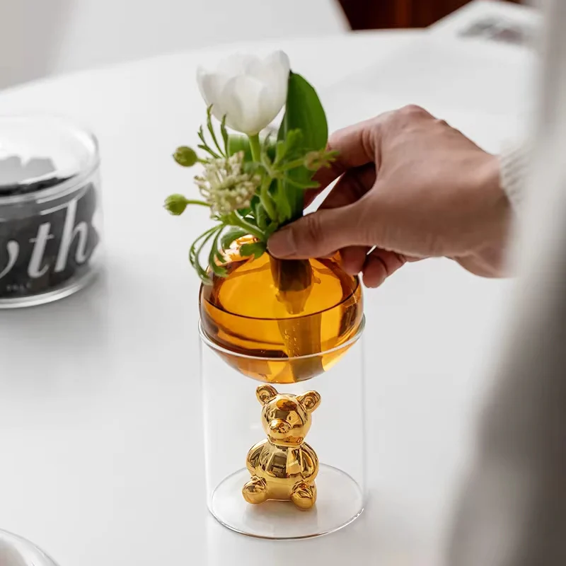 BearBloom – Cartoon Beer Vase with Spherical Top - Image 5