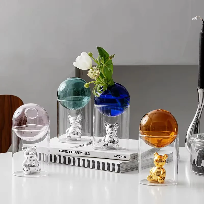 BearBloom – Cartoon Beer Vase with Spherical Top - Image 8