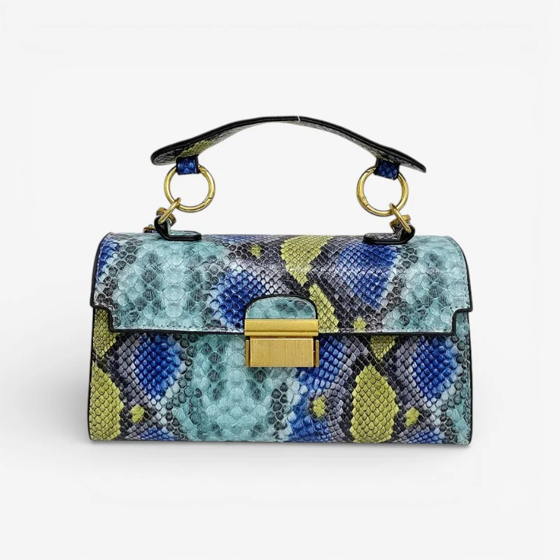 Bella – Handbag with Adjustable Shoulder Strap & Snake Print - Image 4