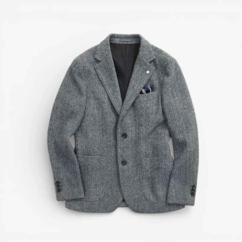 Ben – Men's Jacket with Turned-Down Collar & Front Pocket