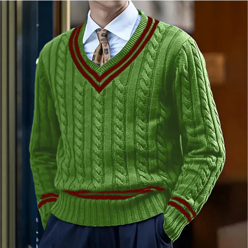 Benno – Slim-fit V-neck sweater with long sleeves - Image 6