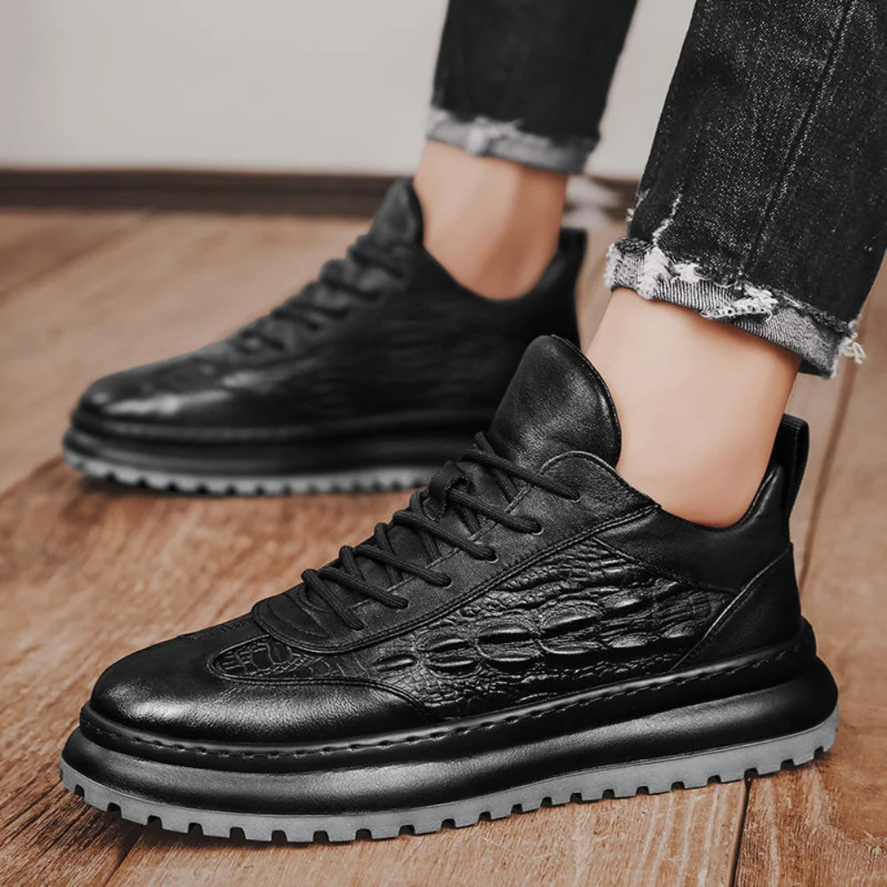 Blake – Laced Sneakers with crocodile print and anti-slip grip - Image 3