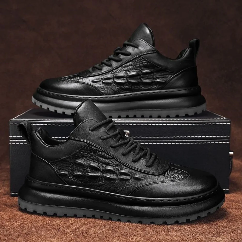 Blake – Laced Sneakers with crocodile print and anti-slip grip - Image 5
