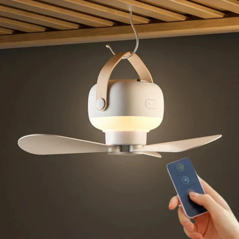 BreezeLite – Portable Ceiling Fan with LED and Remote Control - Image 2