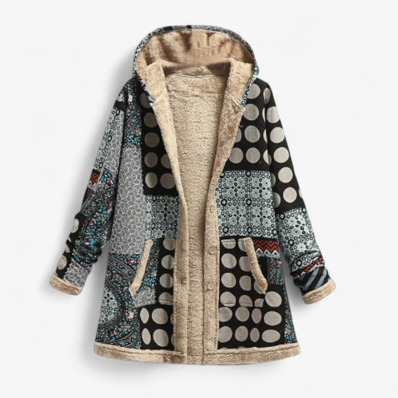 Charlotte – Women's Hooded Jacket with Buttons - Image 2