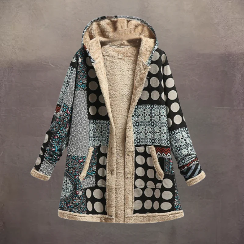 Charlotte – Women's Hooded Jacket with Buttons - Image 6