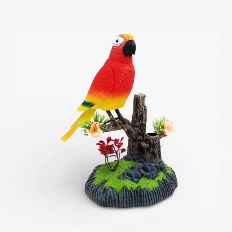 ChirpNest – Decorative Bird Toy with Round Stand and Voice Control - Image 5