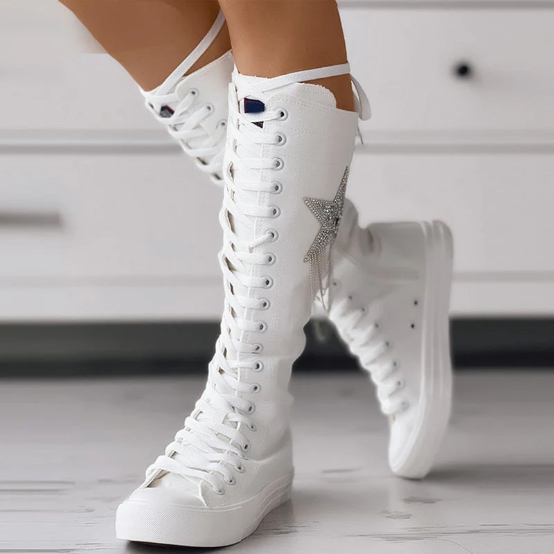 Clara – High Boots with Lace-Ups and Flat Sole - Image 4