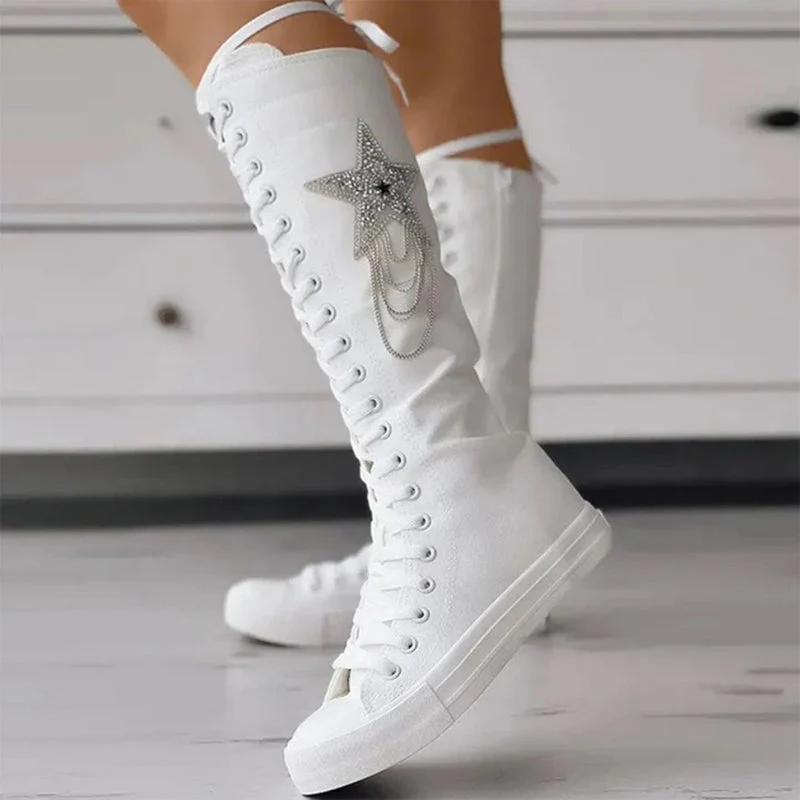 Clara – High Boots with Lace-Ups and Flat Sole - Image 5