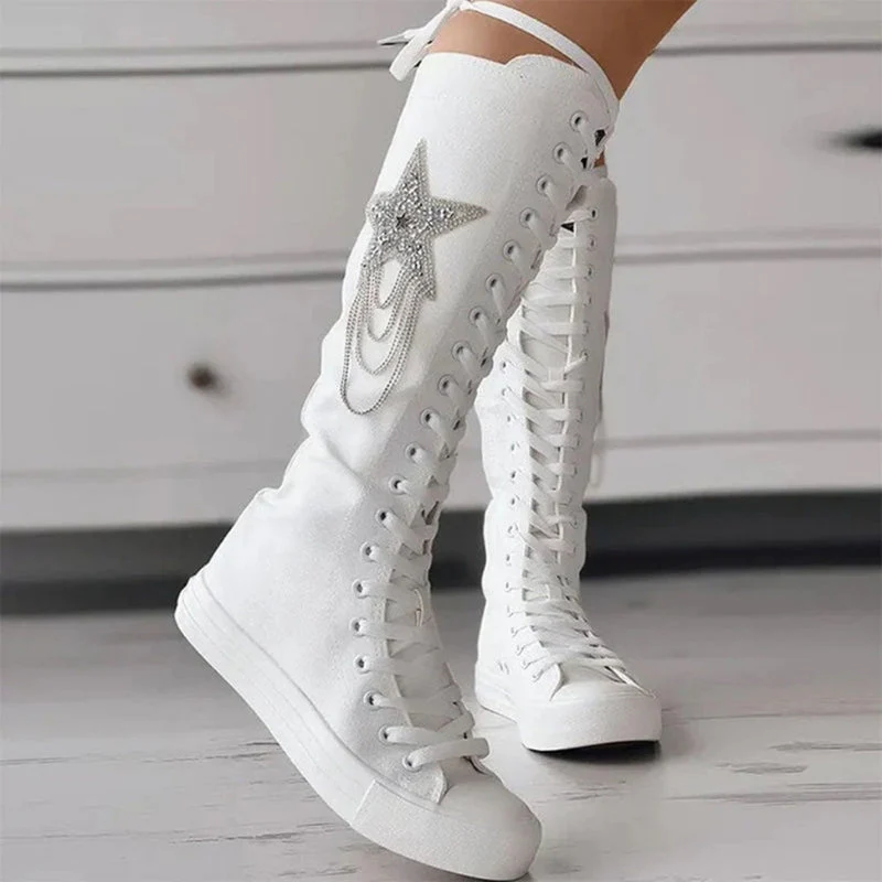 Clara – High Boots with Lace-Ups and Flat Sole - Image 7