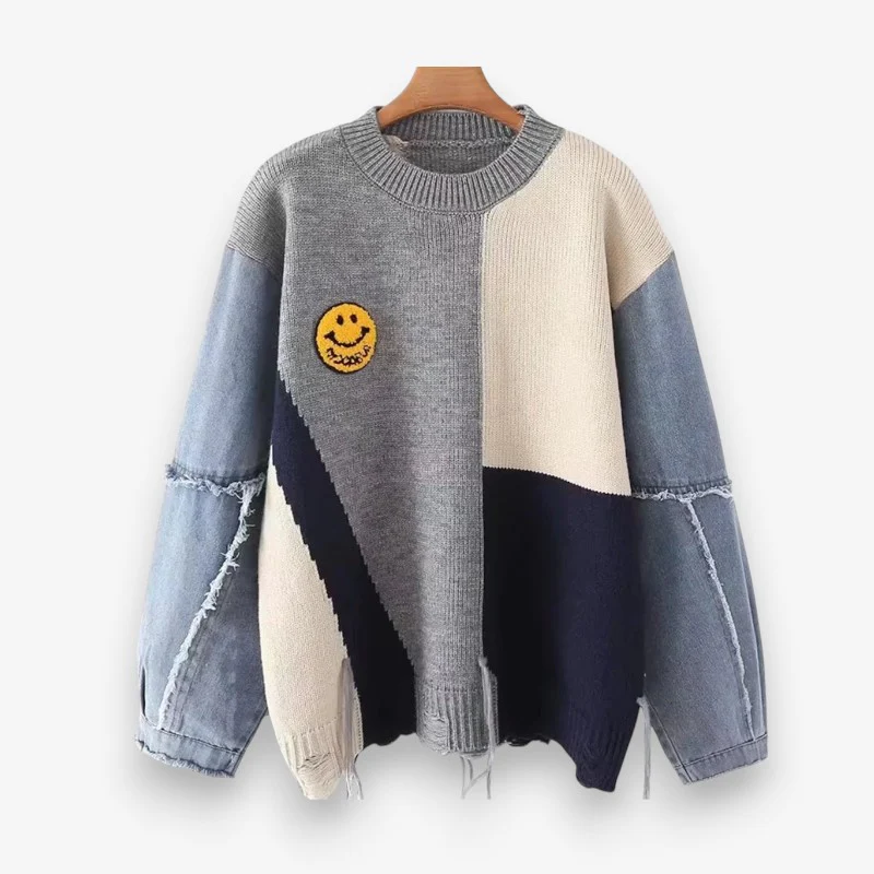 Clara – Long Sleeve Sweater with Ribbed Hem - Image 2
