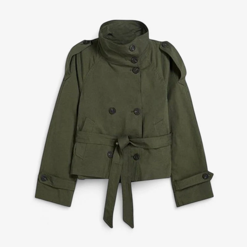 Clara – Long Sleeve Trench Coat with Adjustable Belt