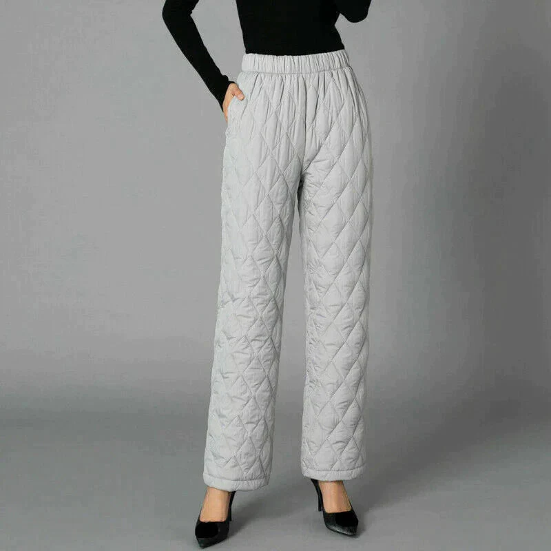 Clara – Women's Wide-Leg Pants with Quilted Pattern - Image 10