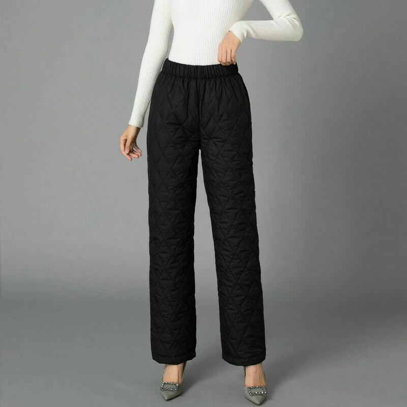 Clara – Women's Wide-Leg Pants with Quilted Pattern - Image 7