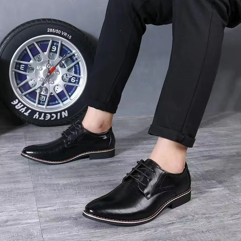 Connor - Pointed Toe Lace Up Shoes With Non Slip Sole - Image 7