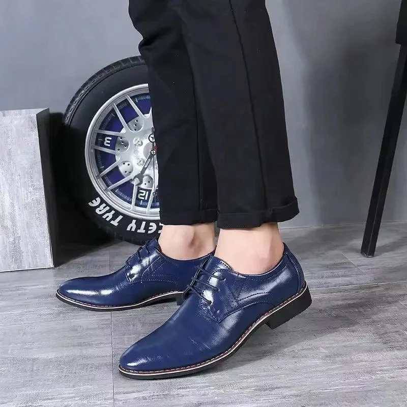 Connor - Pointed Toe Lace Up Shoes With Non Slip Sole - Image 8