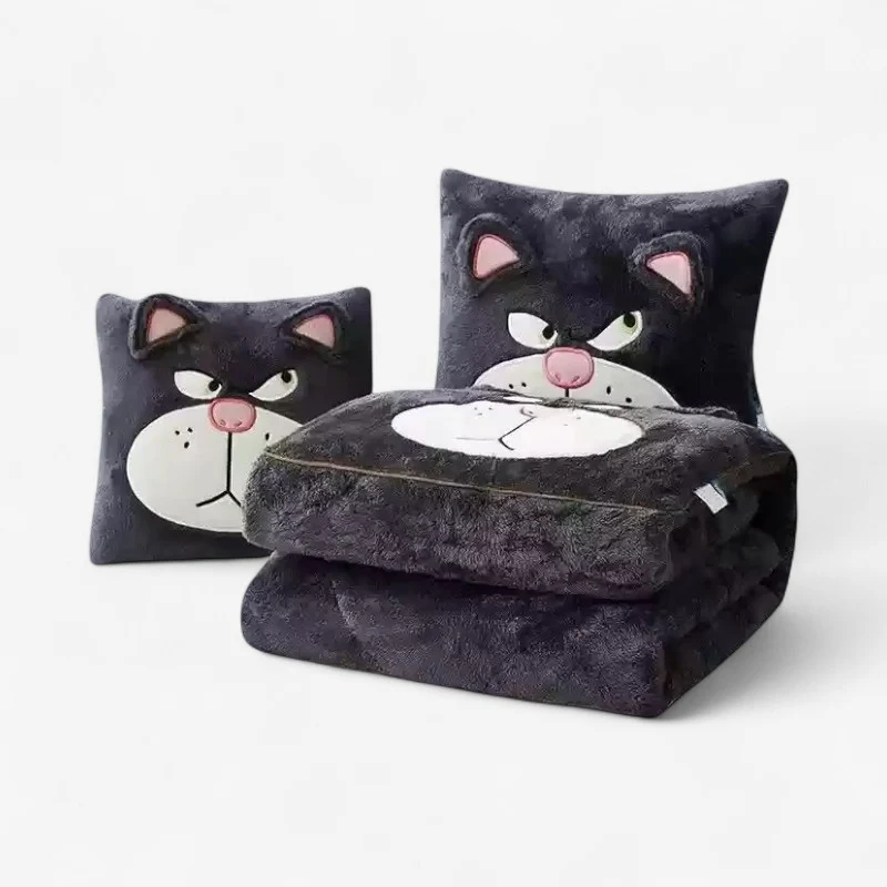 CozyNest – Playful Design Blanket and Pillow Set - Image 3