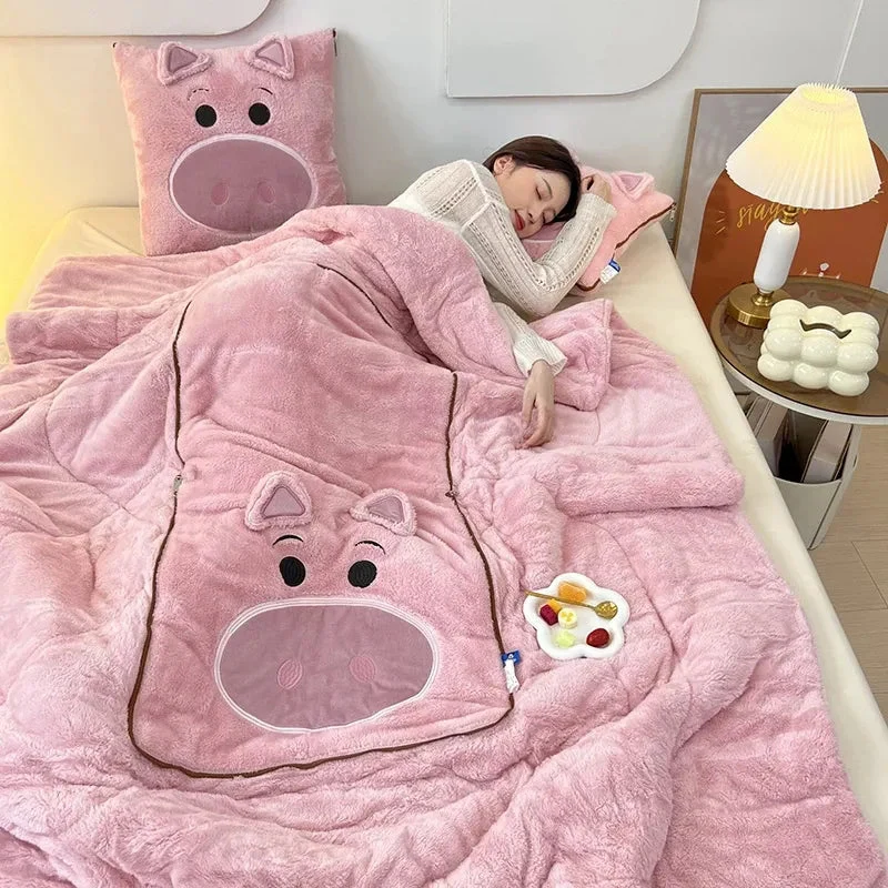 CozyNest – Playful Design Blanket and Pillow Set - Image 5