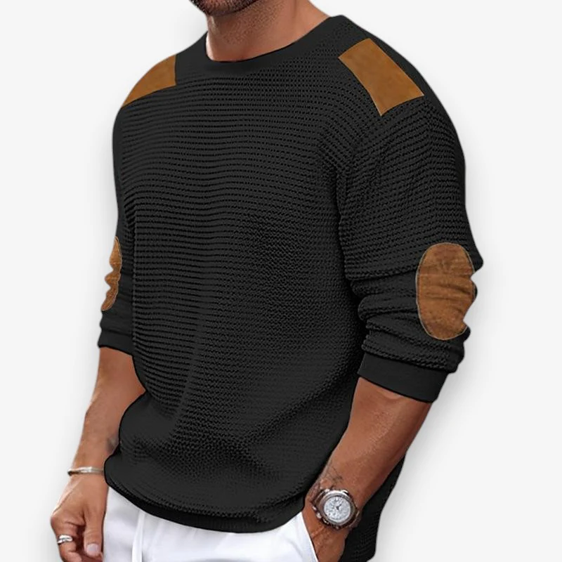 Daniel – Men's Long Sleeve Sweater with Round Neckline