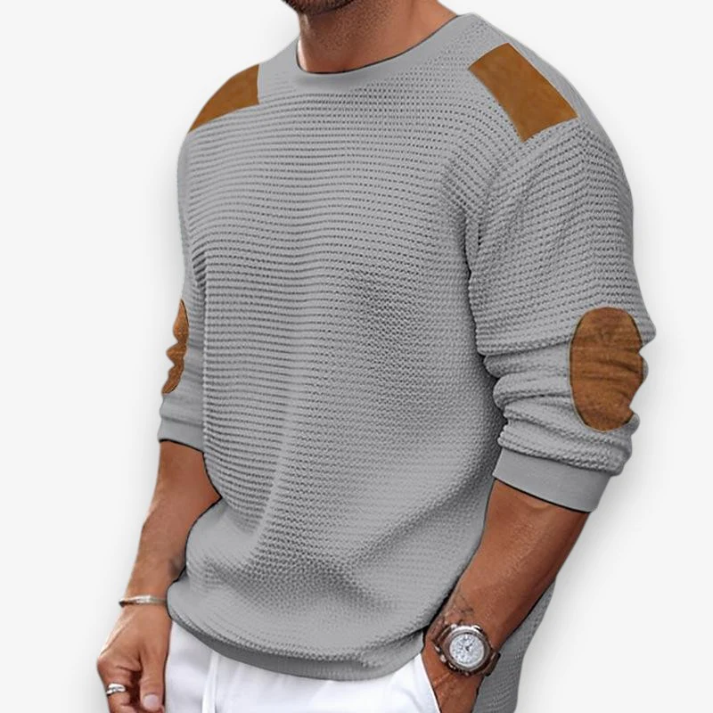 Daniel – Men's Long Sleeve Sweater with Round Neckline - Image 3