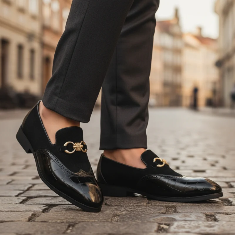 Daniel – Men's Round Toe Buckle Shoes - Image 7