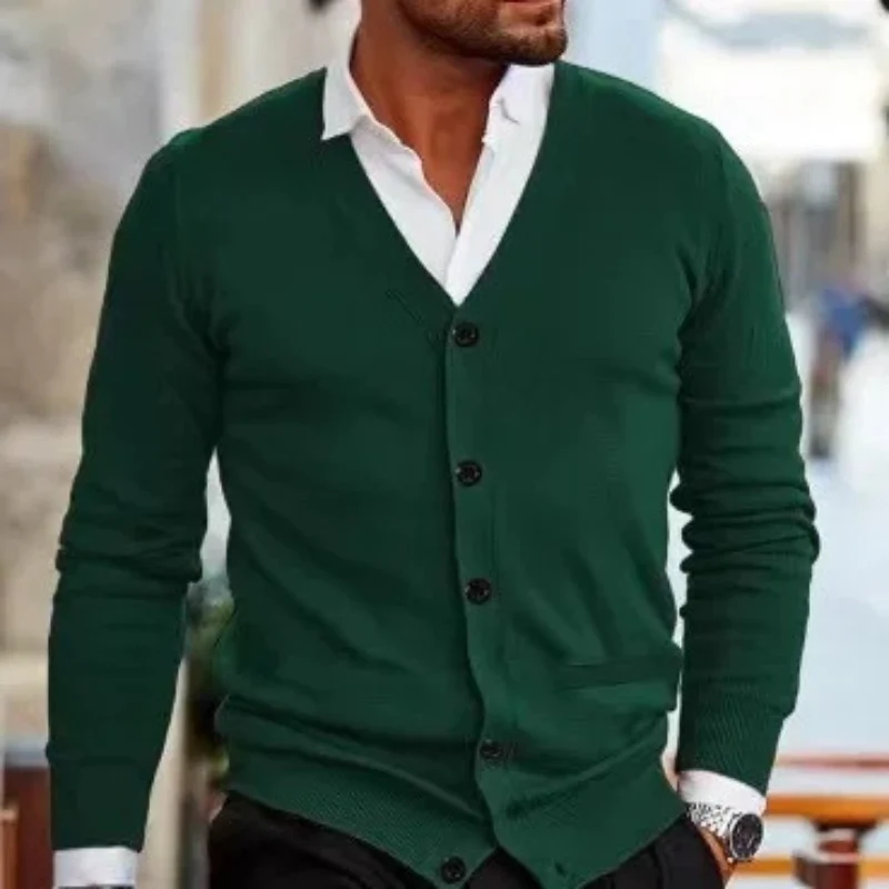 Daniel – V-Neck Sweater with Ribbed Hem and Long Sleeves - Image 7