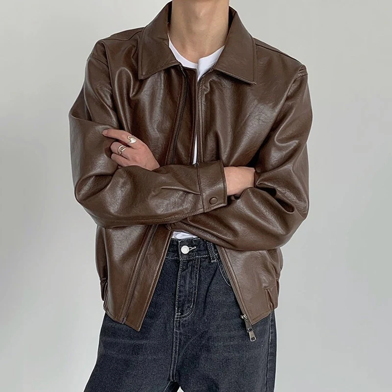 David – Men's Jacket with Turned-Down Collar & Zipper Closure - Image 2