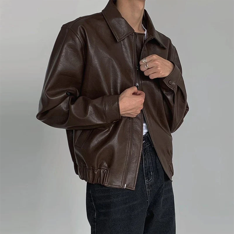 David – Men's Jacket with Turned-Down Collar & Zipper Closure - Image 4